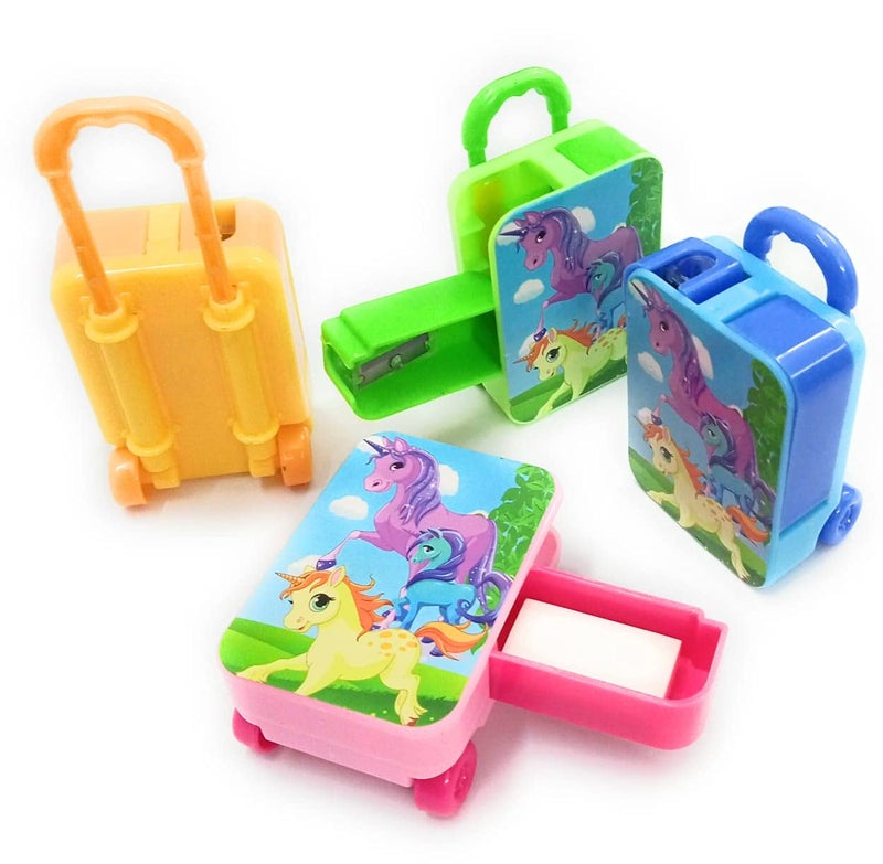 Tera13 TERA 13 Unicorn Eraser Set, Unicorn Sharpener Kit, Suitcase Shape Eraser for Kids, Return Gifts Combo for Kids School Stationary Items - Image 2
