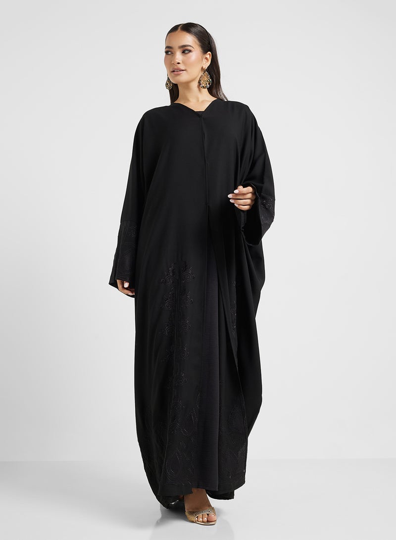 hayas closet V-Neck Flared Sleeve Abaya - Image 5