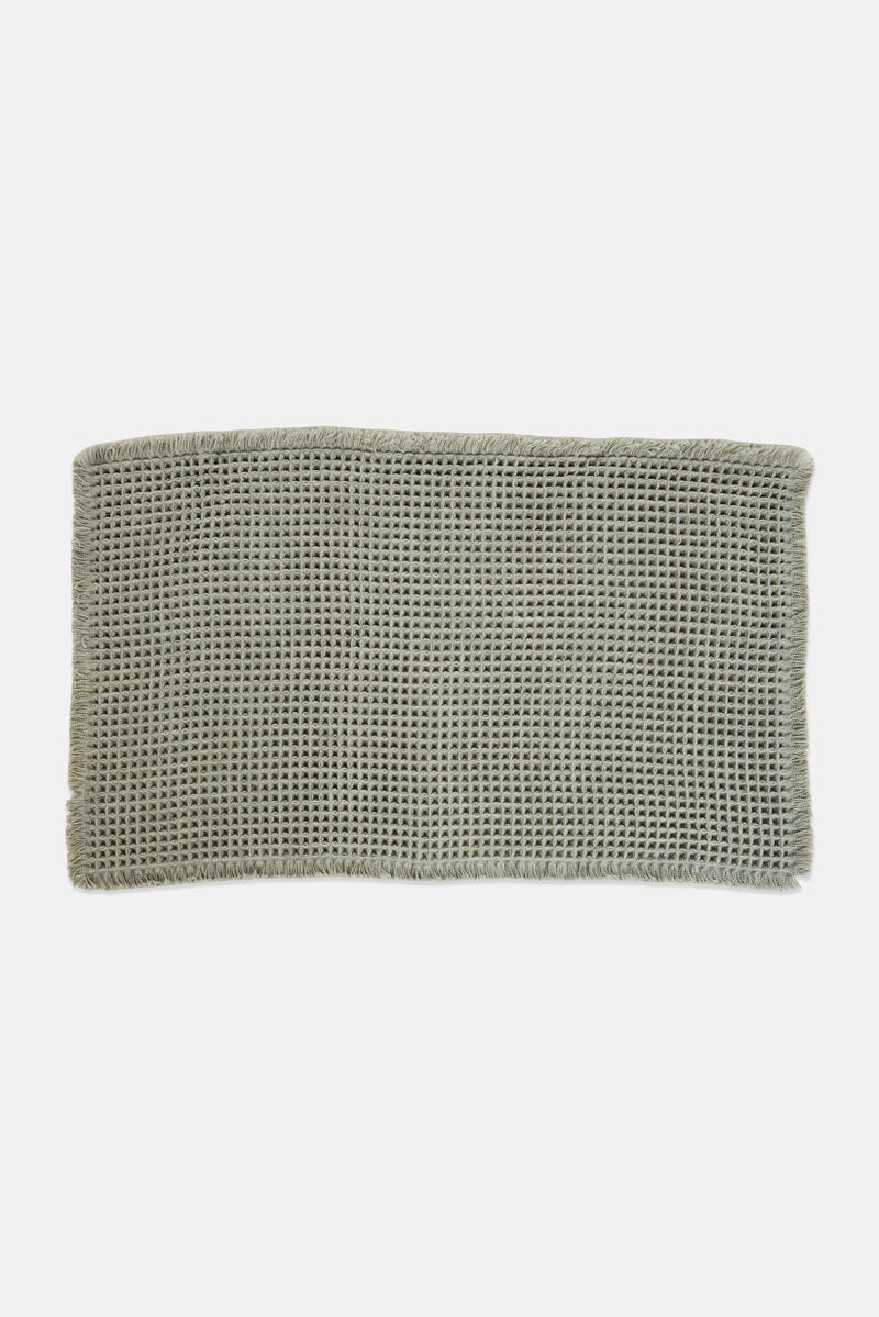 YOTO Waffle Bath Mat, Grey - Image 1