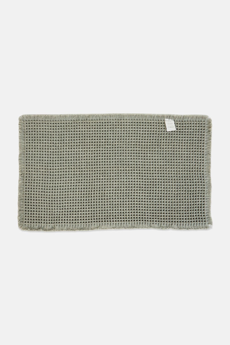 YOTO Waffle Bath Mat, Grey - Image 2