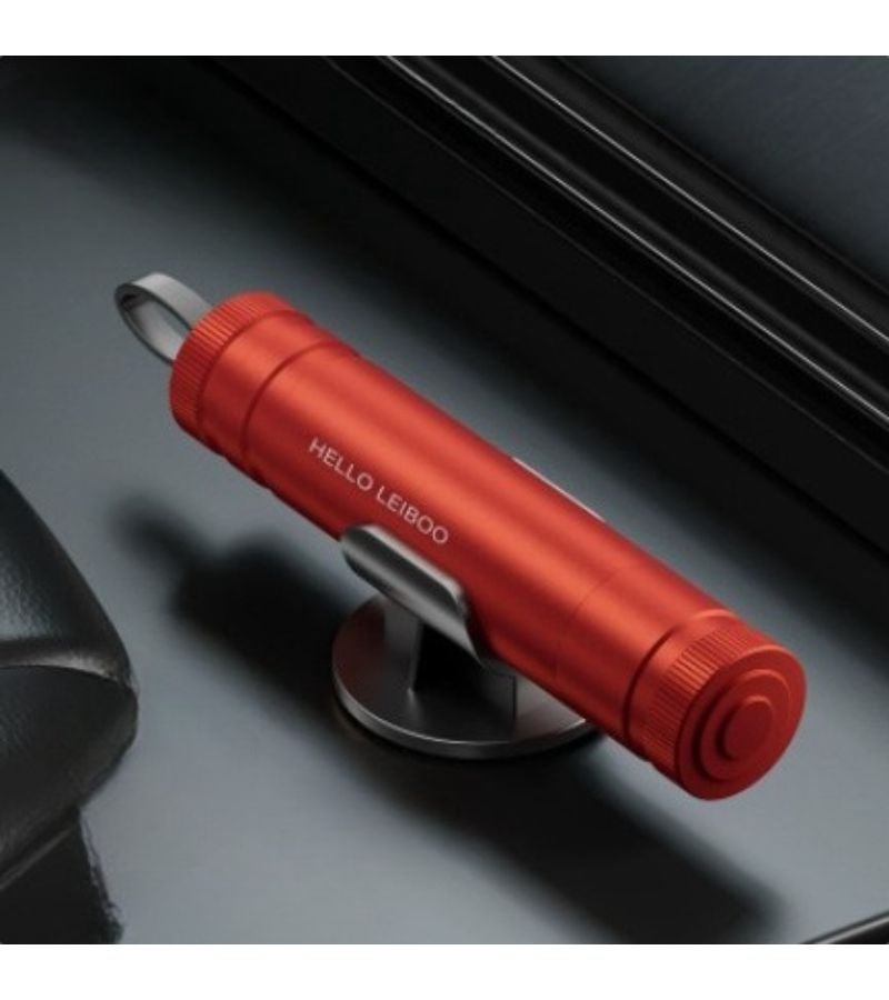 Red Emergency Safety Hammer Car Window Breaker with Seat Belt Cutter Portable Car Home Escape Tool 1 Pack - Image 1