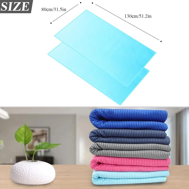 Quick Dry Turkish Beach Towel - Oversized Microfiber Towel (Sky Blue) - Image 2