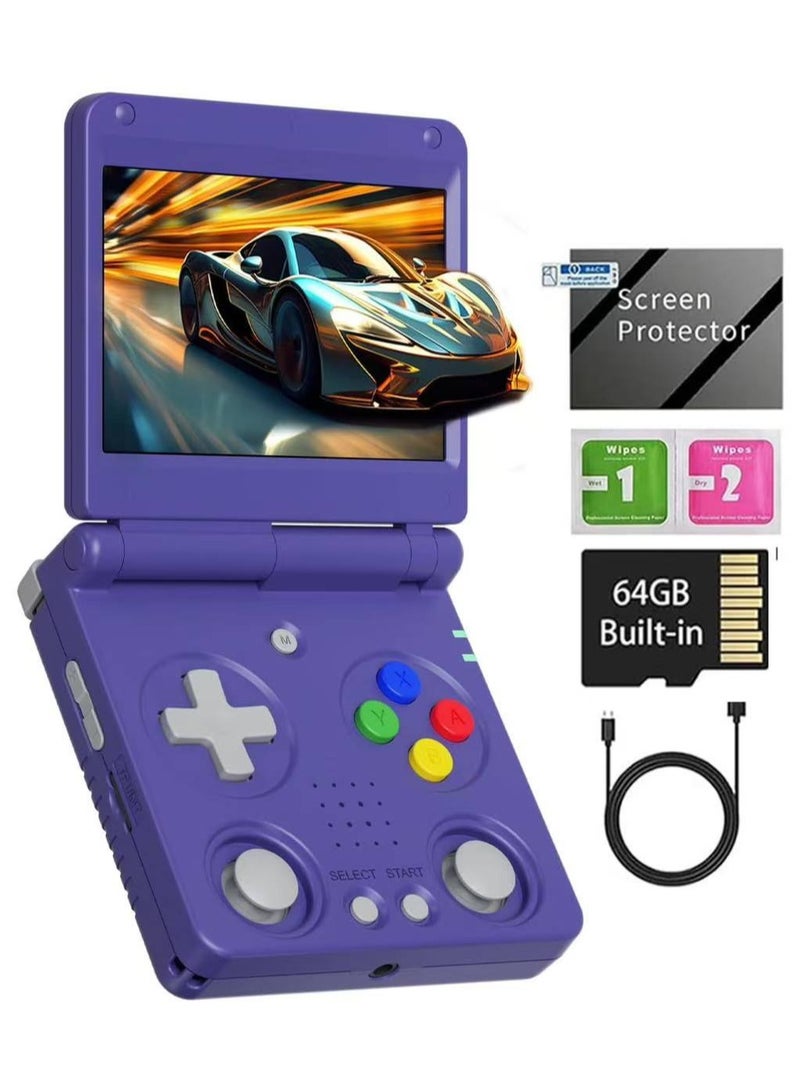 ANBERNIC RG35XX SP Retro Handheld Game Console with Linux OS, HDTV Output, 3.4-inch IPS Screen, WiFi, HDMI, Bluetooth, 64GB TF Card, 5000+ Classic Games, 3300mAh Battery Blue - Image 1