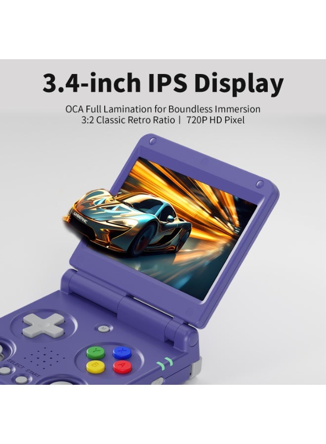 ANBERNIC RG35XX SP Retro Handheld Game Console with Linux OS, HDTV Output, 3.4-inch IPS Screen, WiFi, HDMI, Bluetooth, 64GB TF Card, 5000+ Classic Games, 3300mAh Battery Blue - Image 3