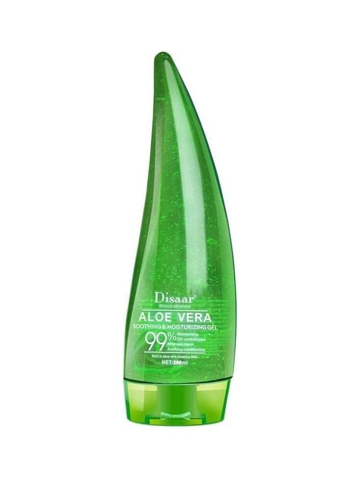 Disaar جل الصبار 99% جل مهدئ ومرطب للتحكم في الزيت وعلاج حب الشباب وإصلاح بعد الشمس 260 مل - Image 4