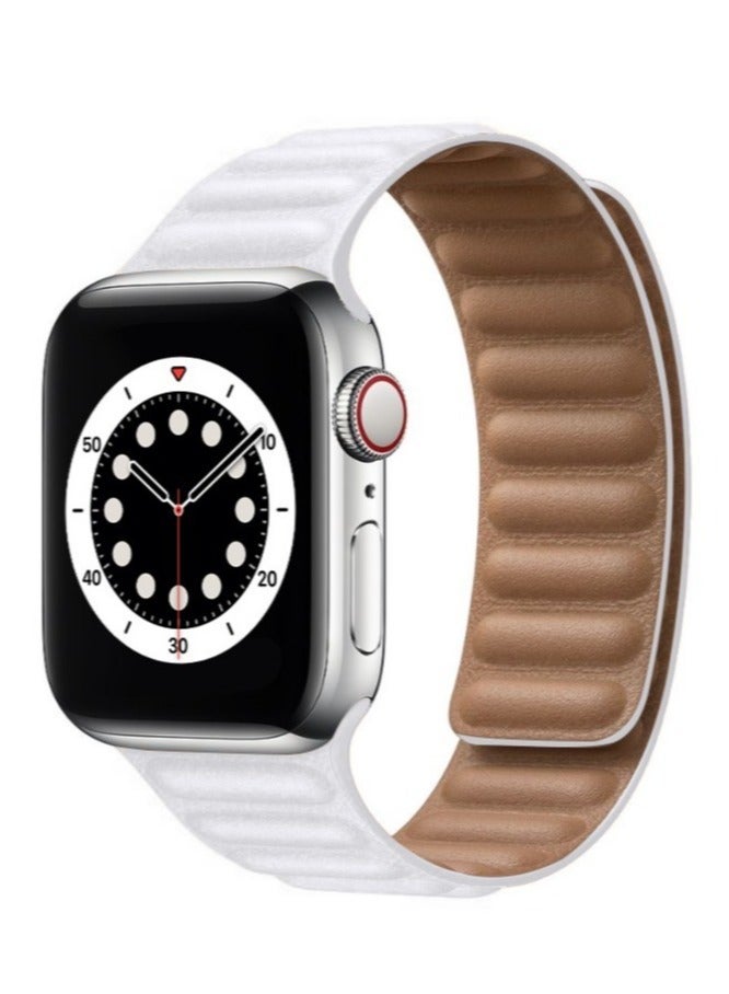 Gravity Compatible with Apple Watch Band 45mm,Genuine Leather Watch Strap Replacement for Apple Watch Series 7/ - Image 1