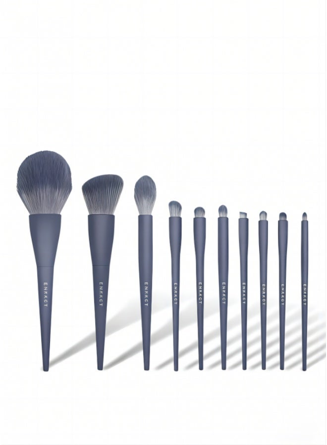 ENERGY 10-Piece Makeup Brush Set — Soft Face & Eye Brushes, Long Handle Professional Cosmetic Brush Kit - Image 3