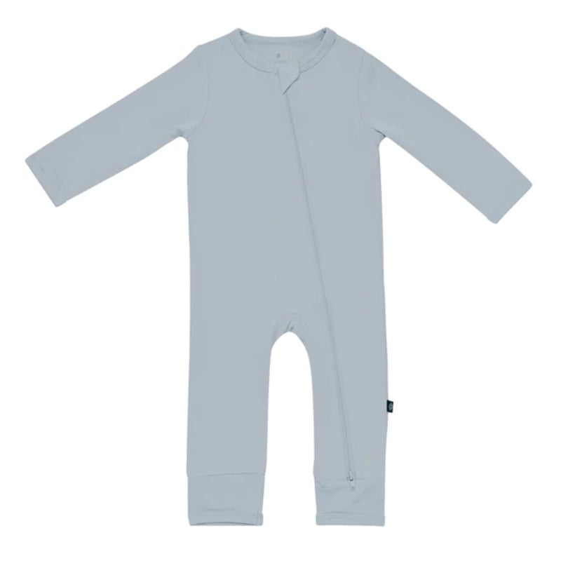 KYTE BABY Unisex Rayon Made From Bamboo Zippered Rompers 03 Months Fog