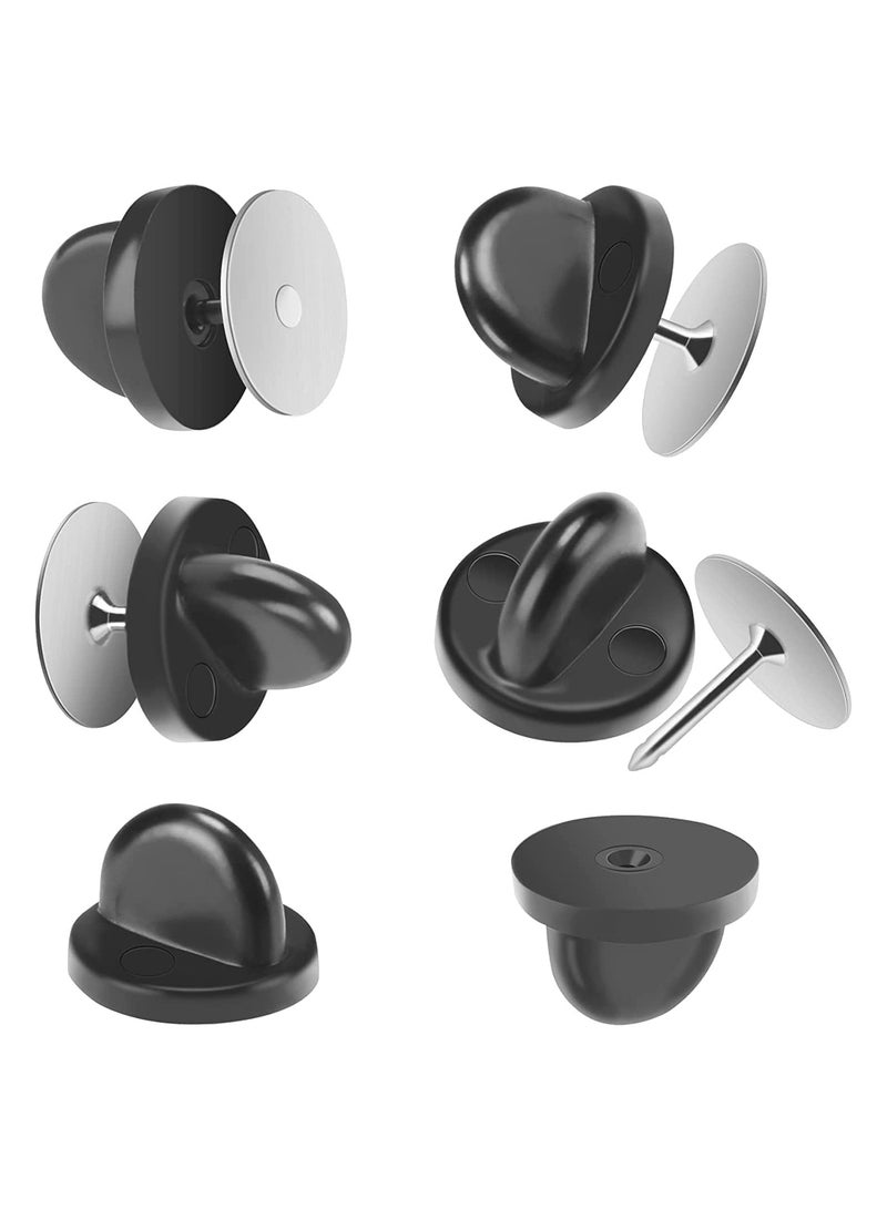 100 Pairs Rubber Pin Backs - Durable Butterfly Clutch Backings for Brooches, Ties, Hats & Badges - Secure Insignia Holders for All Your Pin Needs - Image 4