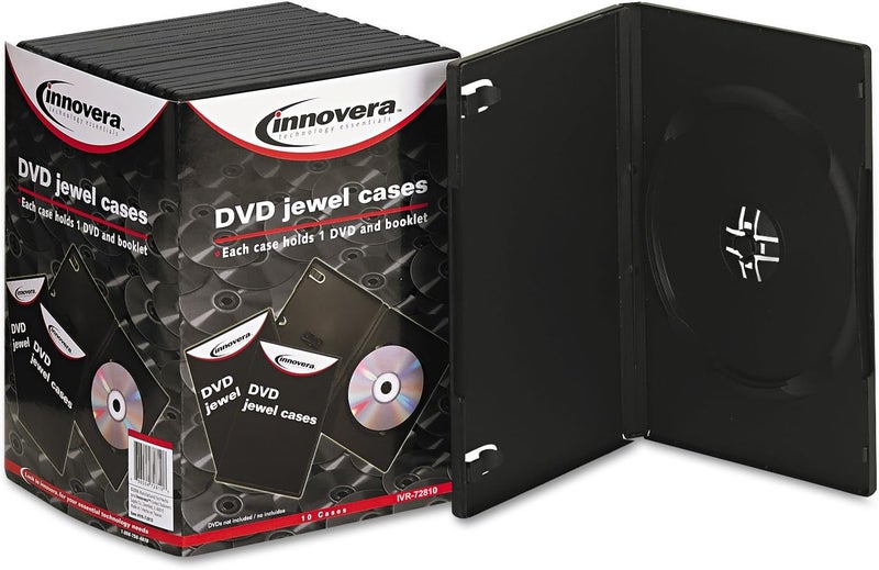 Innovera حافظة DVD قياسية إنوفيرا IVR72810، سوداء، 10 عبوة - Image 1