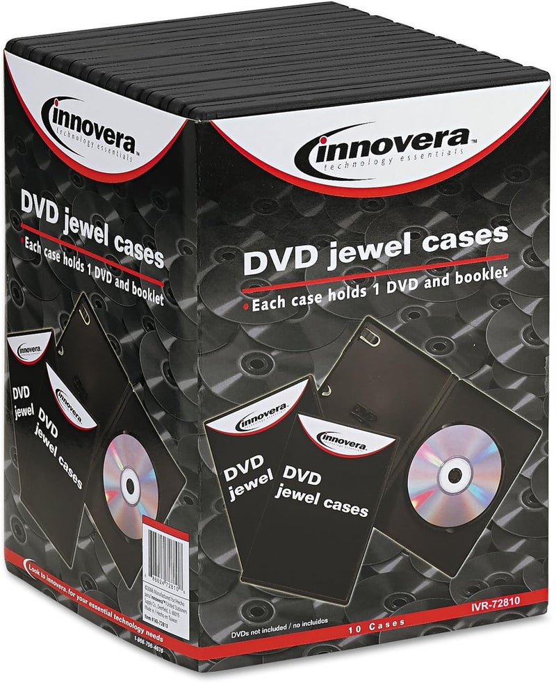 Innovera حافظة DVD قياسية إنوفيرا IVR72810، سوداء، 10 عبوة - Image 3