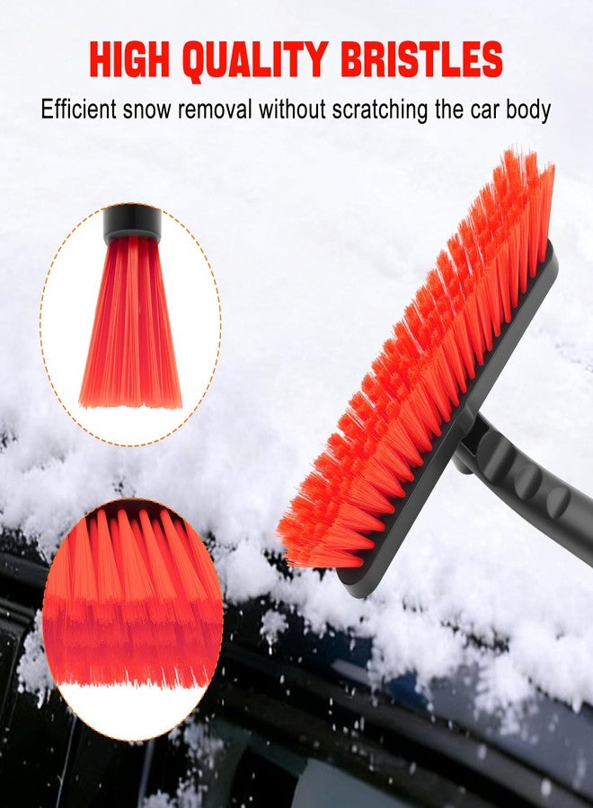 nacena Snow Brush and Ice Scrapers for Car Windshield, Detachable Snow Remover for Cars EVA Foam Grip and Rotatable Brush Head Snow Scraper for Car Trucks SUV, Winter Cars Accessories (Red) - Image 4