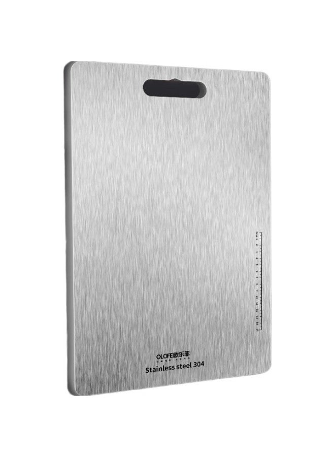 Olofe Stainless Steel Cutting Board, Double-Sided Anti-Mold Chopping Board, Antibacterial Butcher Block, Small Size Cutting Board For Food Preparation, 20*29Cm - Image 2