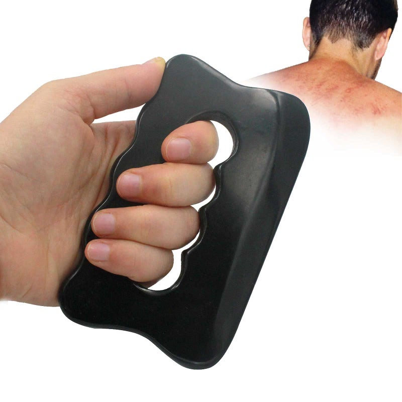 Gua Sha Massage Tool Bian Stone Gua Sha Tool Gua Sha Stone for Soft Tissue Scraping Used for Back Legs Arms NeckShoulderBlack