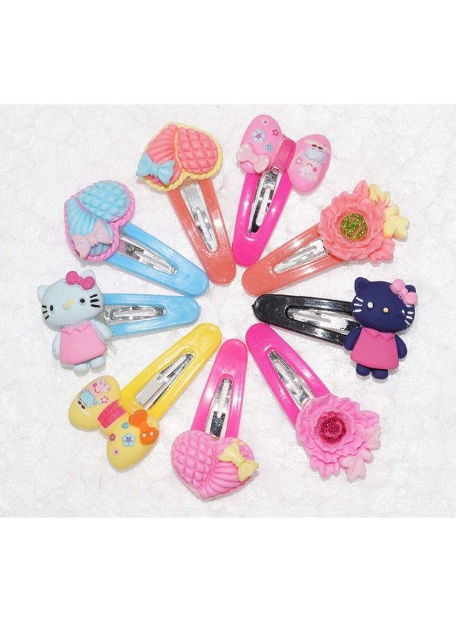 FOK 3 Pairs Tik Tak Hairpins & 3 Pairs Mini Clutchers For Babies & Kids Random Designs Color - Image 4