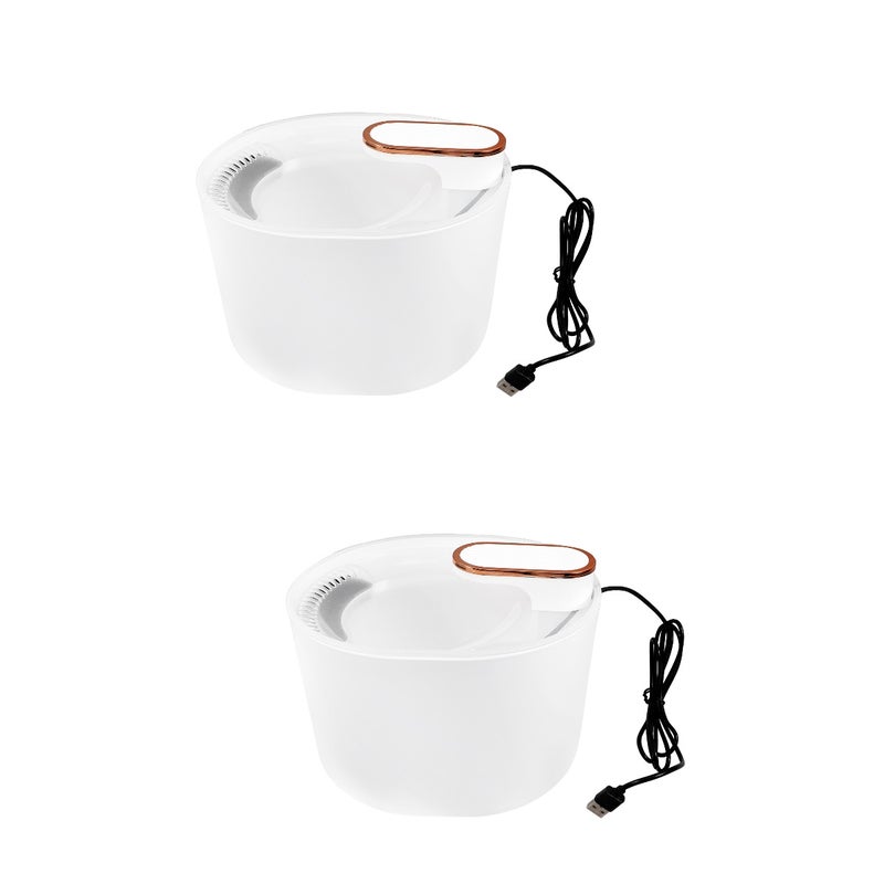 2 Sets of Water Fountain Pet Drinking Fountain Electric Drinking Dispenser Fountain for Cat Dog - Image 1