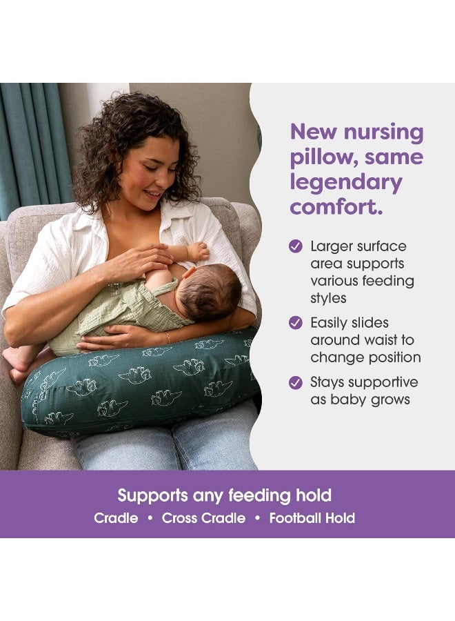 Boppy New Nursing Pillow â€“ Forest Green Dinos - Image 2