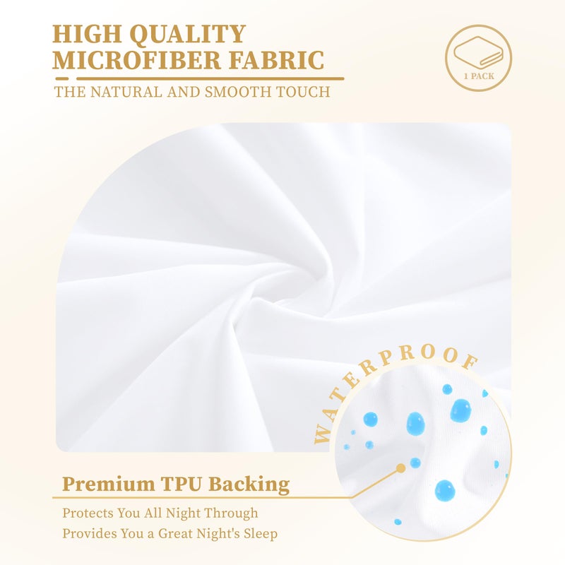 Safe and Sound Waterproof Mattress Protector, Queen Size Premium Mattress Cover, Noiseless Breathable Soft, Fitted Deep Pocket 8-21 Inch Bed Cover, Machine Washable - Image 4