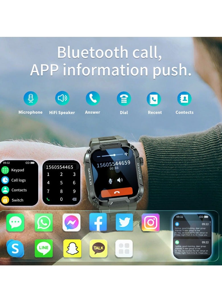 AROAQ Mk66 Smart Watch ,  Ip68 Waterproof Sport Activity Tracker Watch With Hd Large Display, 400mah Touch Screen Smart Wrist Watch With 110 plus Sports Modes, (Black) - Image 4