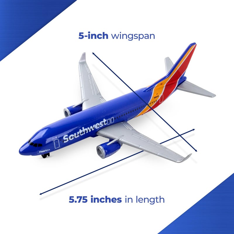 Daron Toy Airplane â€“ Southwest Airlines â€“ Die-Cast Metal Model Airplane Toy with Plastic Parts for Kids Ages 3+ - Image 5