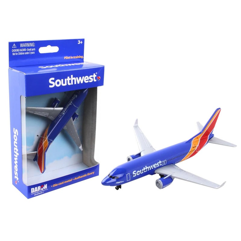 Daron Toy Airplane â€“ Southwest Airlines â€“ Die-Cast Metal Model Airplane Toy with Plastic Parts for Kids Ages 3+ - Image 1