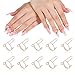 Tyqour 10Pcs Wudu Nail Rings with Nails Attached, Rose Gold Adjustable Metal Nail Rings for Women, Reusable Detachable Fingernail Rings, Perfect for Nail Art Set - Image 2