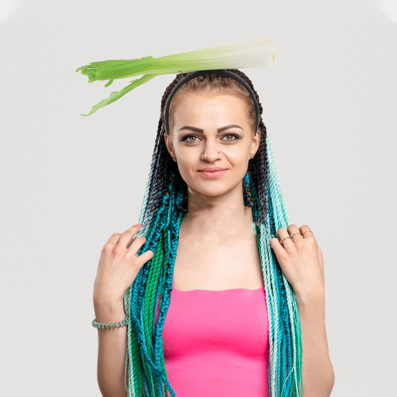 Realistic Celery Headband Funny Vegetable Hair Hoop Novelty Hair Accessory for Halloween Birthday Cosplay Party Favor Photo Prop - Image 5