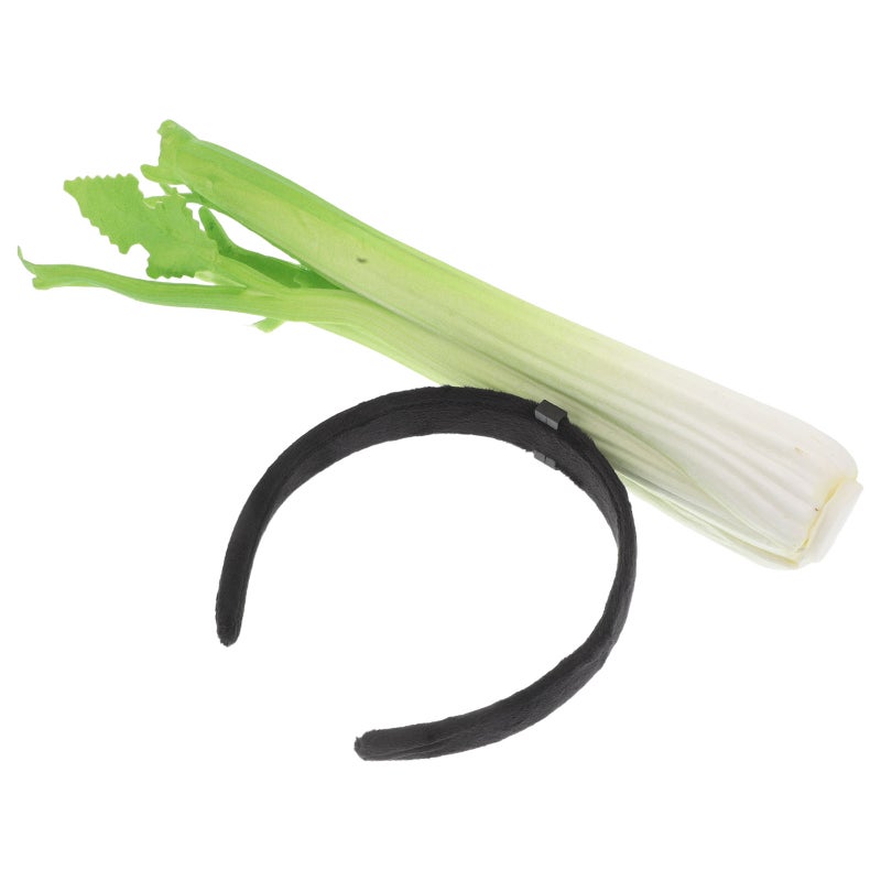 Realistic Celery Headband Funny Vegetable Hair Hoop Novelty Hair Accessory for Halloween Birthday Cosplay Party Favor Photo Prop - Image 4