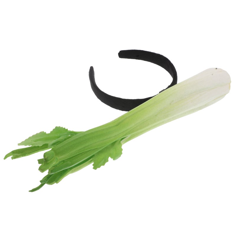 Realistic Celery Headband Funny Vegetable Hair Hoop Novelty Hair Accessory for Halloween Birthday Cosplay Party Favor Photo Prop - Image 1