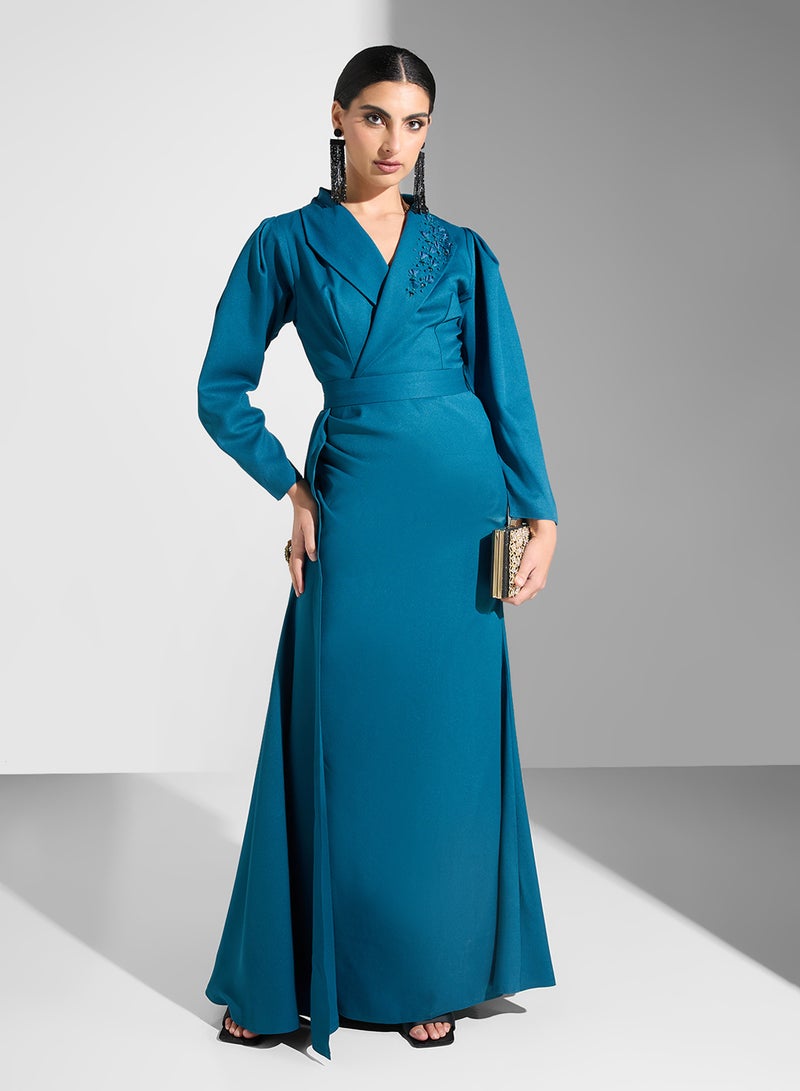 ايرا فستان ماكسي بلون تركواز - Image 4