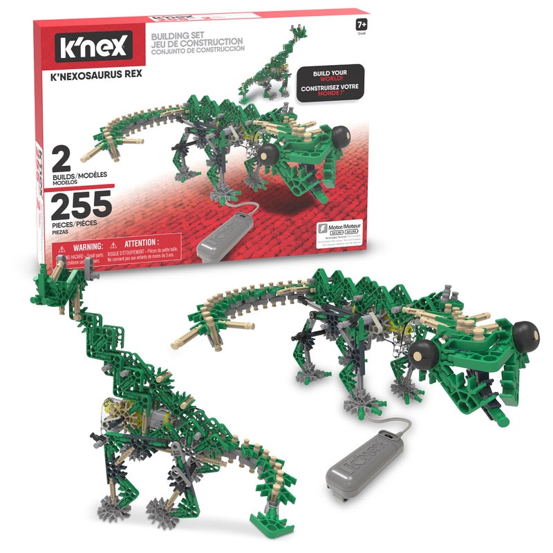 K'NEX - K'NEXosaurus Rex, Motorized Dinosaur Set â€š 255 Pieces, STEM Building, Engineering Play, Kid Construction Setâ€š Ages 7+ - Image 1