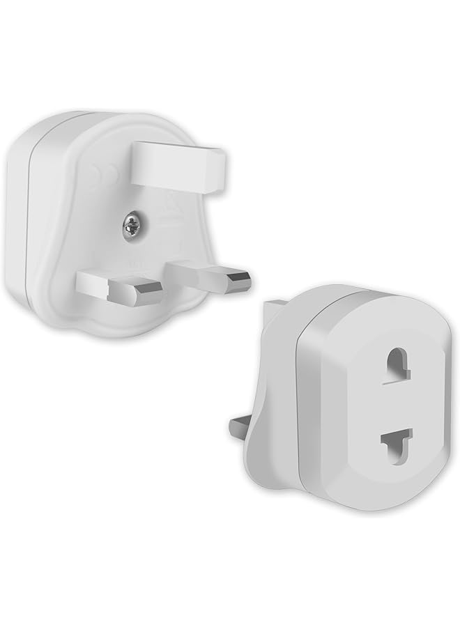 promass 2 Pack UK Shaver & Toothbrush Plug Adapter, Universal Bathroom Plug Adaptor for Shavers and Toothbrushes, Compatible Plug Adaptor UK - Image 1