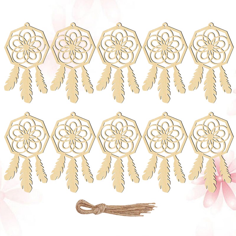 20pcs Catch Dream Net DIY Home Decoration Pendant Accessories Wall Ornaments for Decor (Beige, Pattern) - Image 5
