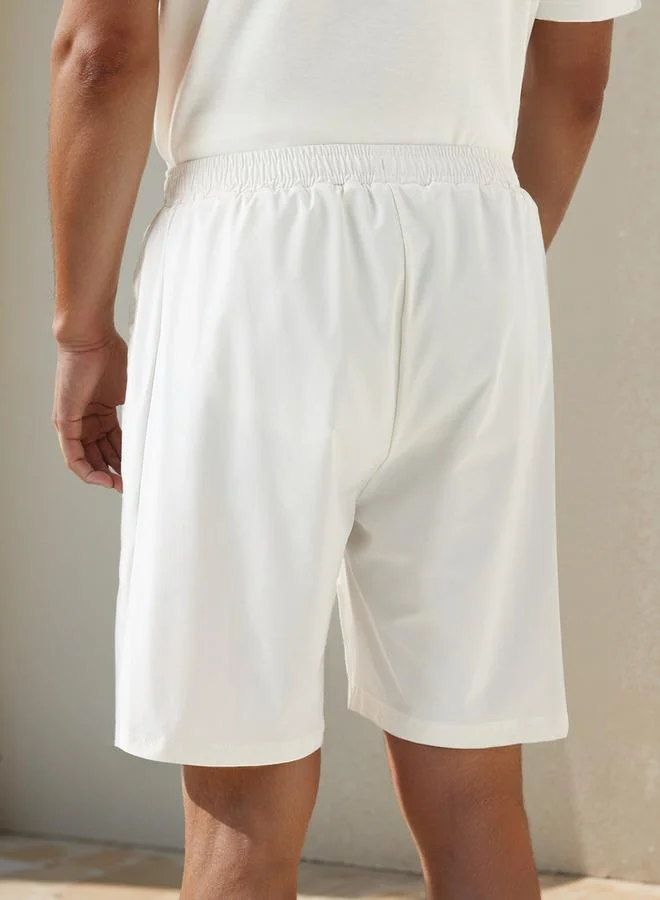 Kappa Kappa Logo Detail Shorts with Elasticated Waistband and Pockets
