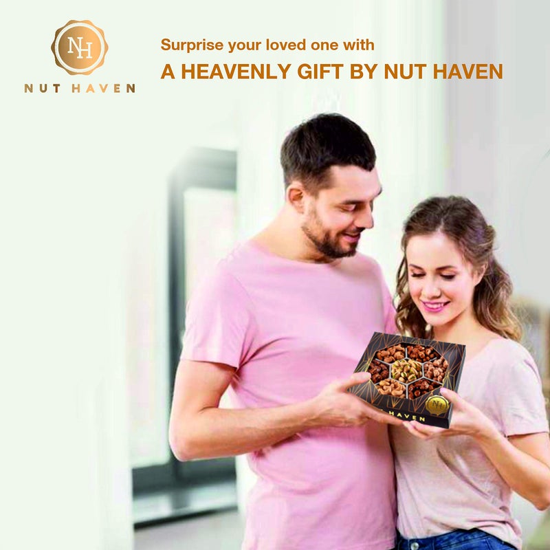 سلة هدايا المكسرات لعيد الشكر - مجموعة من المكسرات الحلوة والمحمصة المملحة الفاخرة - صندوق هدايا غذائية متنوعة لعيد الميلاد، العطلات، العائلة، التعزية، الرجال والنساء. - Image 5