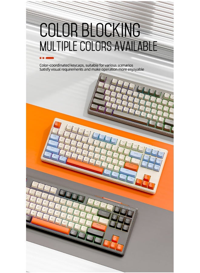 Free wolf Freewolf M87 Wireless Bluetooth Dual-Mode Mechanical Feel Keyboard - Image 4