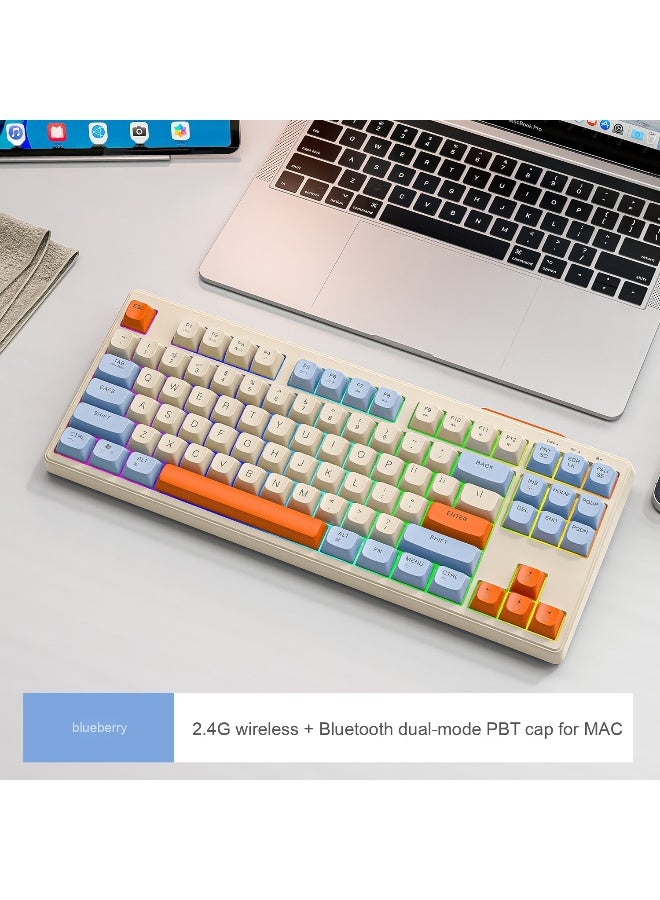 Free wolf Freewolf M87 Wireless Bluetooth Dual-Mode Mechanical Feel Keyboard - Image 1