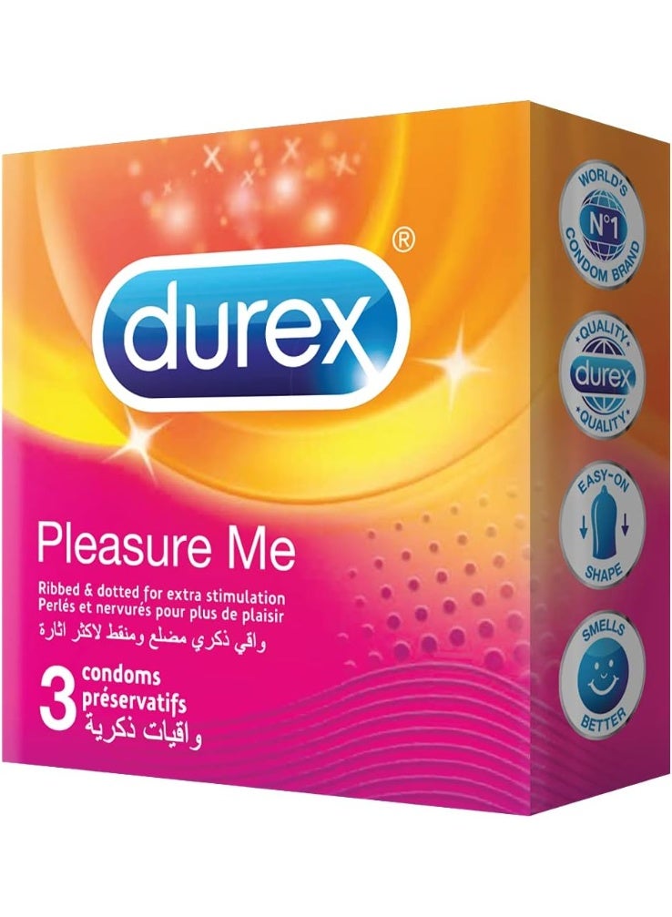 دوريكس Pack Of 3 durex Pleasure Me Latex Condom 3 pc - Image 2