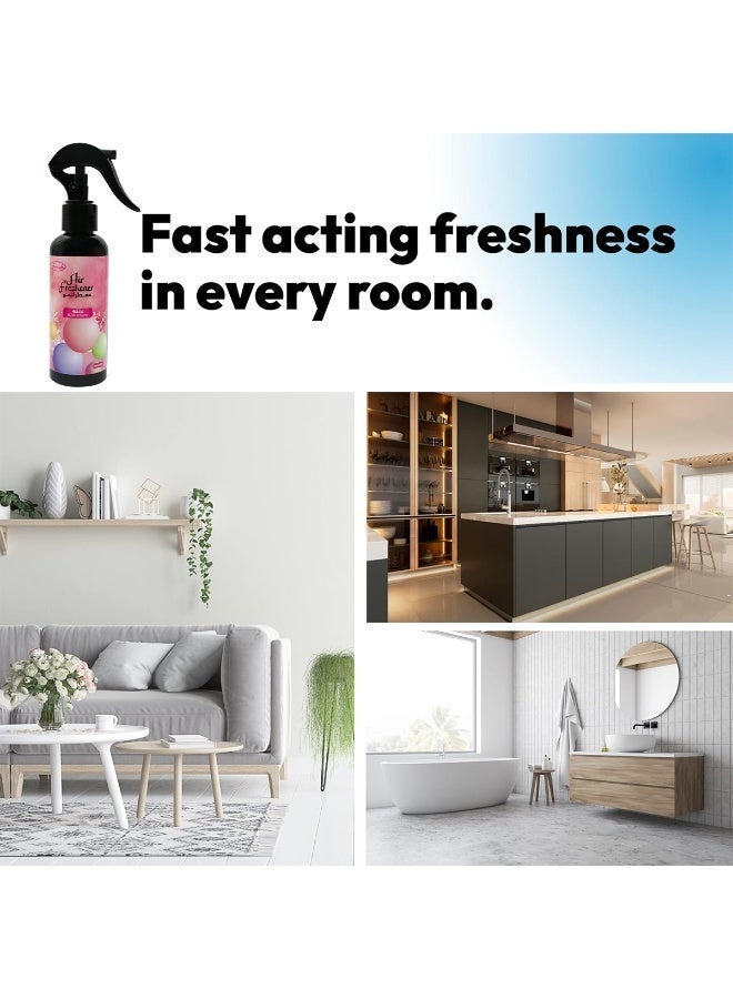 Fresh Bubble Gum Air Freshener Spray 150ml for Car Home Office Room Freshener Long Lasting Fragrance Odour Eliminator Quick Freshening Mist Air Care Spray - Image 4