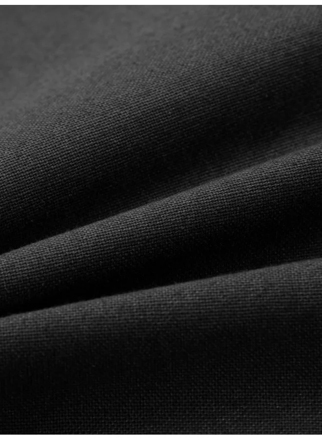 Beyoung Black Solid Urban Shirt for Men