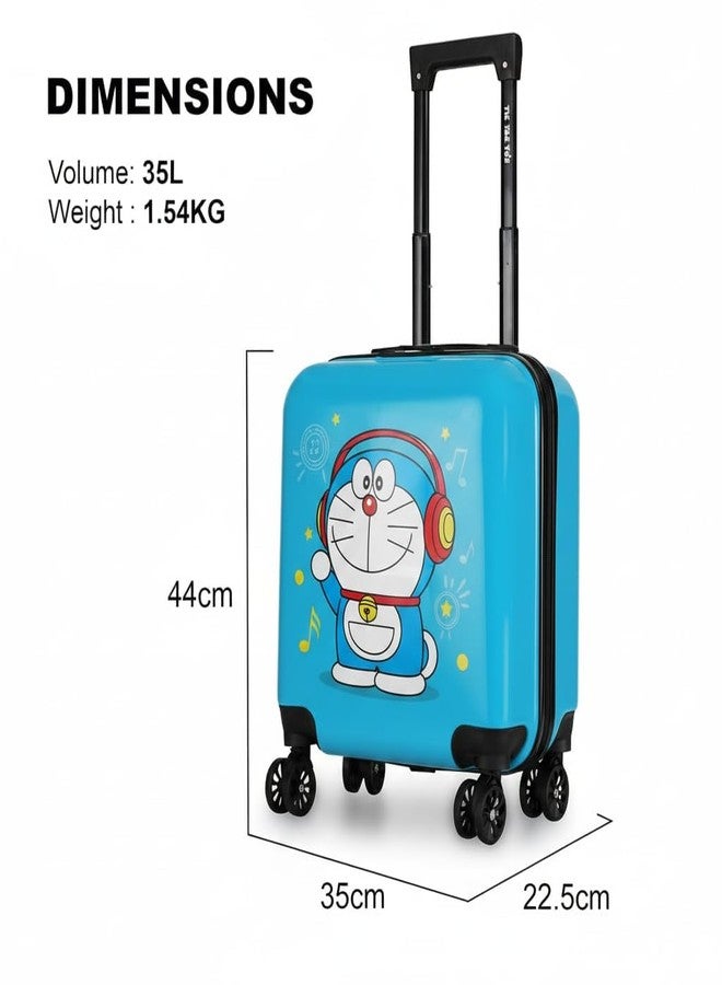 CUPEX Kids Carry On Luggage with Wheels 18 Inch Hard Shell Suitcase for Boys and Girls | Rolling Travel Bag with Retractable Handle and Spinner Wheels for Trips (Doremon) - Image 3