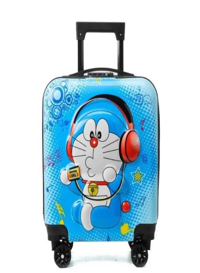 CUPEX Kids Carry On Luggage with Wheels 18 Inch Hard Shell Suitcase for Boys and Girls | Rolling Travel Bag with Retractable Handle and Spinner Wheels for Trips (Doremon) - Image 1