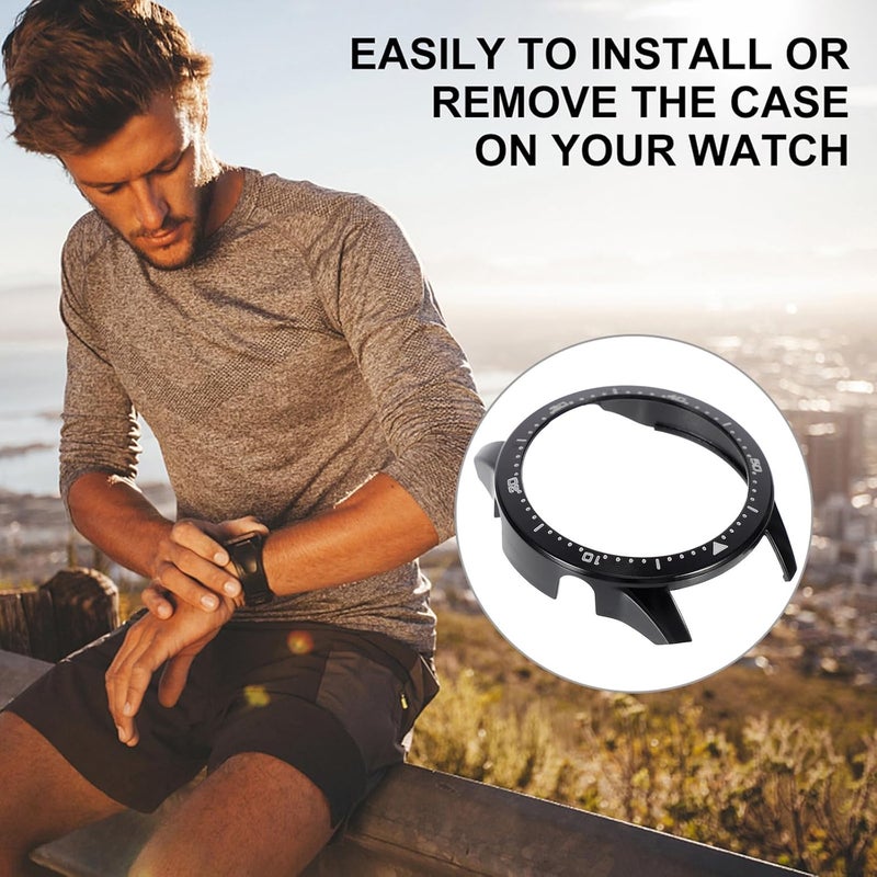 DOITOOL Watch Protective Cover and Bumper Frame for Compatible Smartwatch, Hard PC Shell Case in Black and White, Sturdy Protective Frame for Sports and Daily Use - Image 5