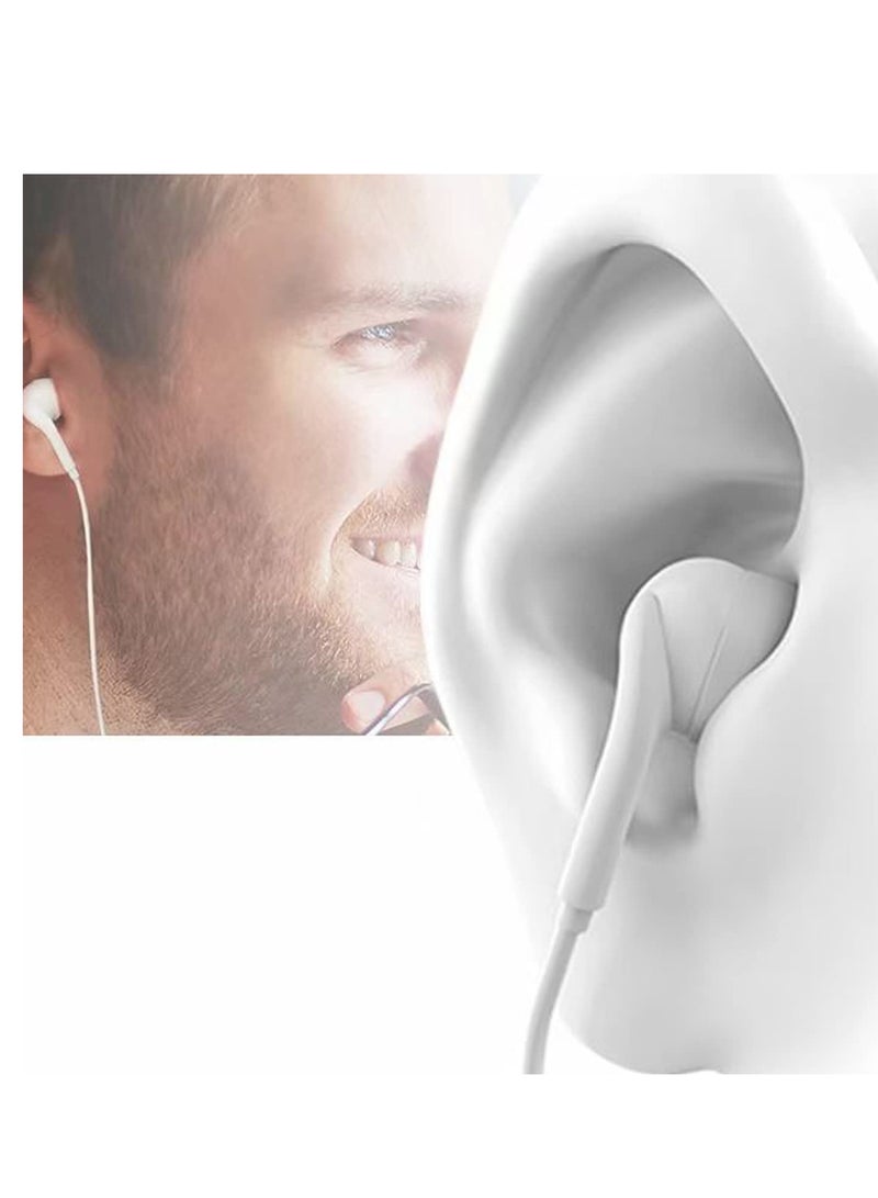 Generic 3.5mm Wired Earphone, Three Frequencies Balanced Clearer Hearing Experience, White, Universal earphone, Built-in Microphone, Built-in Controllers. Android, Iphone Compatible, … - Image 3