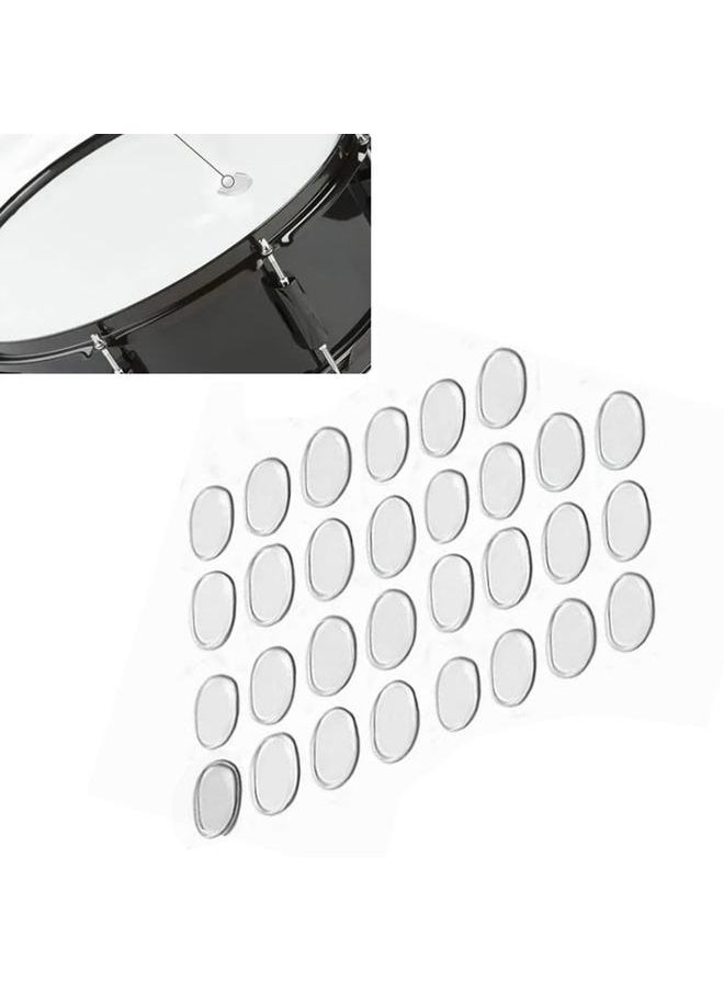 Thoraya 30 Pcs Drum Damper Gel Pads Silicone Soft Transparent Strong Adhesion Reusable Drum Dampeners Silencer Mute Pad  - Image 4