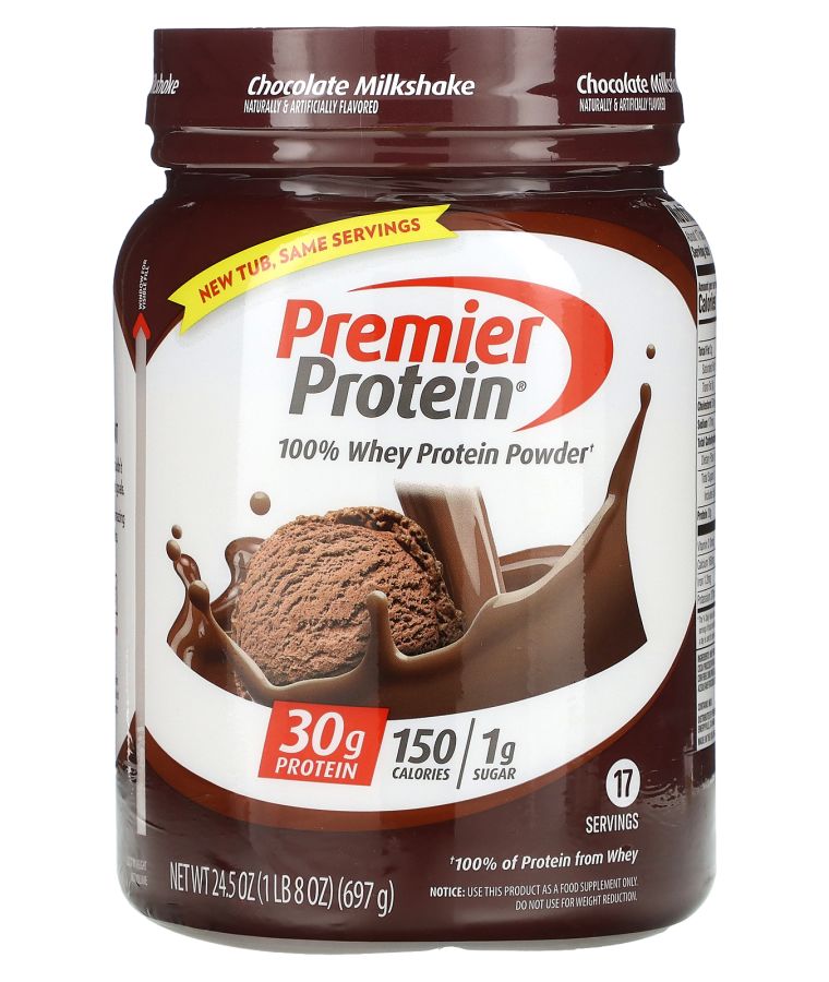 Premier Protein 100% Whey Protein Powder Chocolate Milkshake 1 lb 8 oz (697 g)