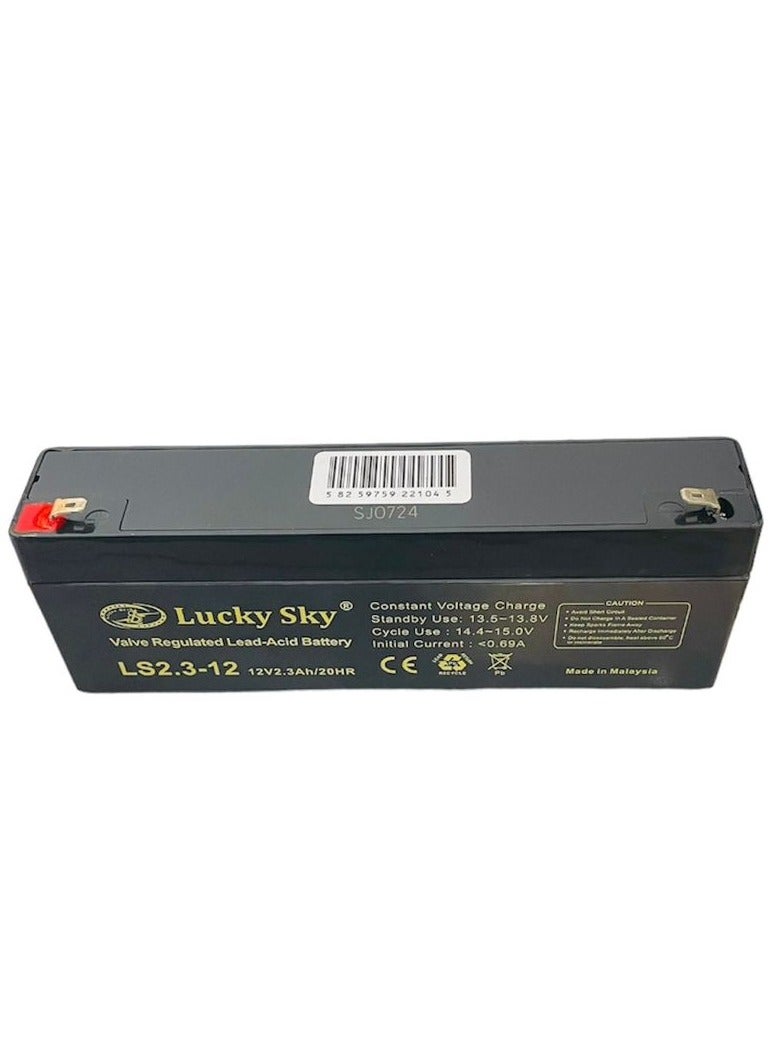 Lucky Sky تعد بطارية الرصاص الحمضية المختومة عالية الأداء القابلة لإعادة الشحن من Lucky Sky 12V 2.3Ah مصدر طاقة موثوقا وطويل الأمد لمجموعة واسعة من التطبيقات.  - Image 2