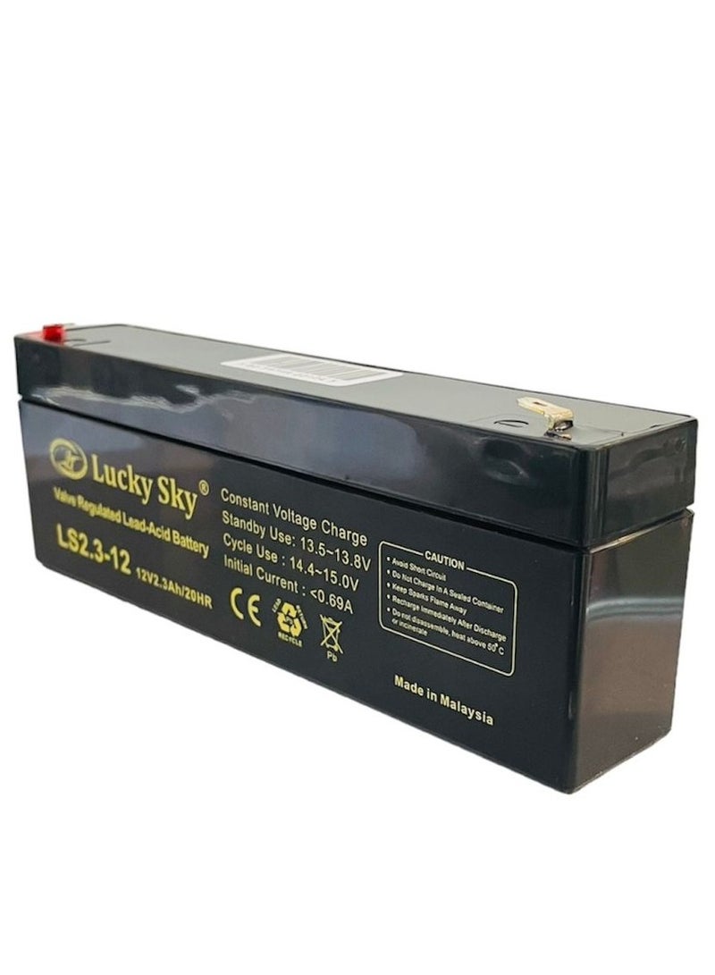 Lucky Sky تعد بطارية الرصاص الحمضية المختومة عالية الأداء القابلة لإعادة الشحن من Lucky Sky 12V 2.3Ah مصدر طاقة موثوقا وطويل الأمد لمجموعة واسعة من التطبيقات.  - Image 3