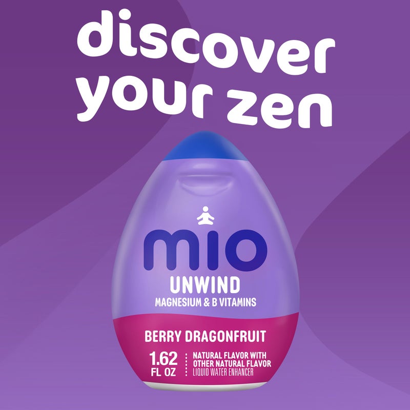 mio Unwind Berry Dragonfruit Liquid Water Enhancer with Magnesium & B Vitamins, 1.62 fl oz Bottle - Image 5