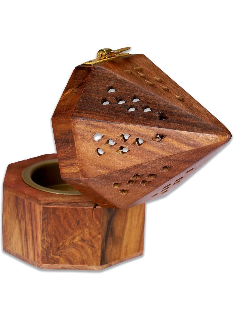 مبخرة عربية أنيقة - حامل بخور خشبي فاخر للمنزل أو المكتب أو كهدية - M001 - Image 5
